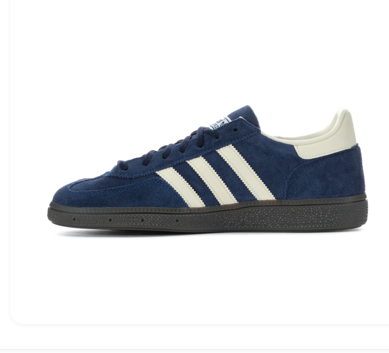 Adidas Handball Spezial 'Navy Blue & Cream White' Navy Suede Upper, Cream White 3-Stripes & Heel Counter, Navy Flat Laces, Gold SPEZIAL Lettering & Dark Brown Rubber Outsole Classic Heritage Handball Lifestyle Sneakers
