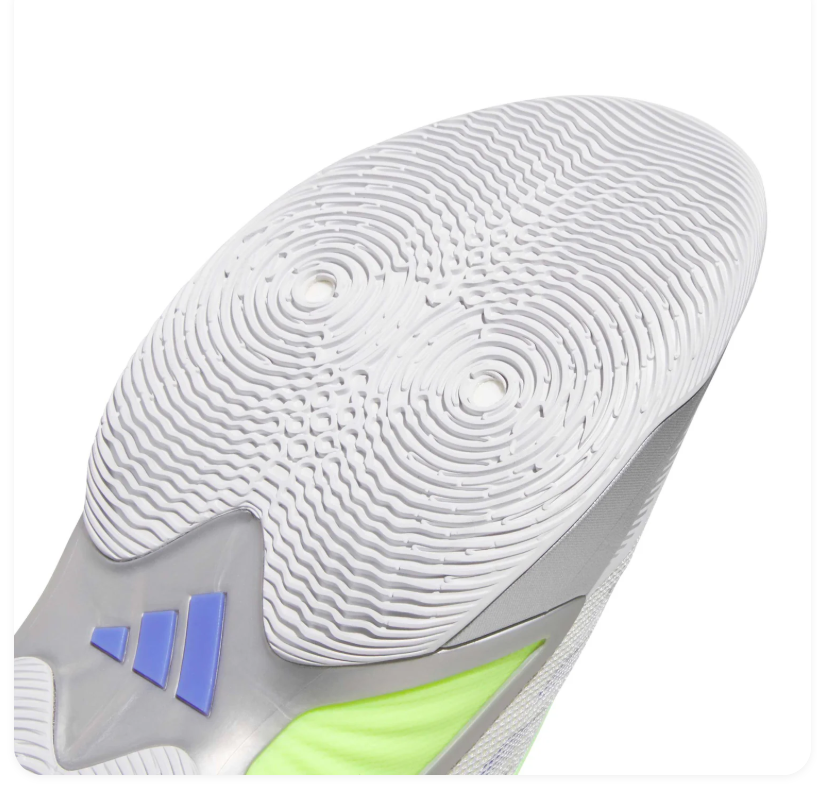 Adidas Crazy BYW X 2.0 'Silver & Volt' Metallic Silver Upper, Volt Boost Pod & Heel Pull, Purple Collar Lining, Volt 3-Stripes, White Round Laces & White Rubber Outsole High-Performance Basketball Lifestyle Sneakers