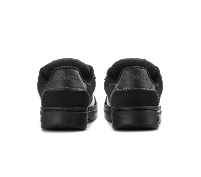 Adidas Courtic 'Core Black & Cloud White' All-Black Suede, White 3-Stripes, Contrast White Stitching Throughout & Full Black Cupsole Modern Court Lifestyle Sneakers