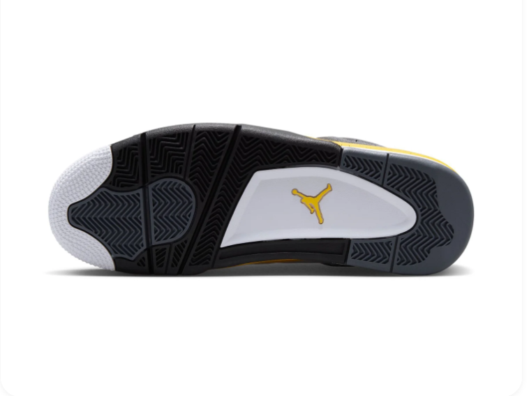Air Jordan 4 Retro 'Yellow Thunder' White Black & Yellow Sneakers