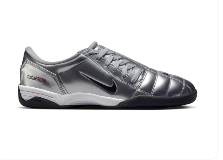 Nike Total 90 III IC 'Metallic Silver' Silver & Red Football-Inspired Lifestyle Sneakers
