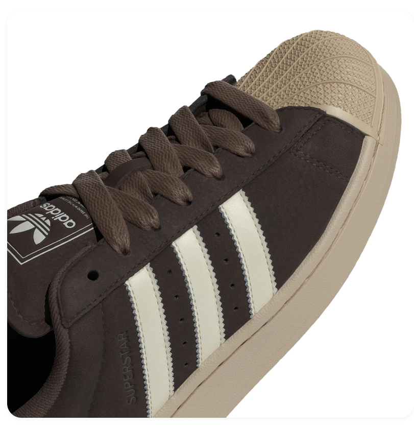 Adidas Superstar 'Dark Brown & Cream White' Dark Brown Suede, Cream White 3-Stripes, Gold Shell Toe, Trefoil Heel Tab & Sand Midsole Earthy Retro Lifestyle Sneakers