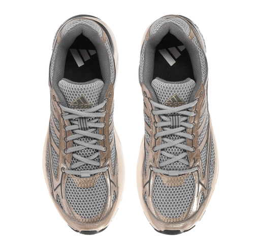 Adidas Response CL 'Grey & Rose Gold' Silver Grey Mesh Upper, Rose Gold Metallic Overlays & Heel Panel, Grey 3-Stripes, Grey Round Laces, Cream White Chunky Midsole & Black Rubber Outsole Y2K Vintage Running Lifestyle Sneakers