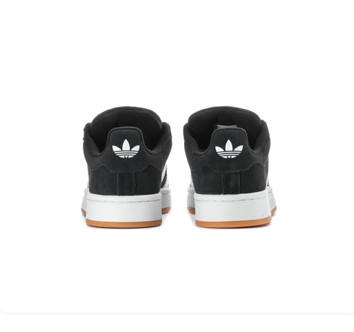Adidas Campus 00s 'Black & White' All-Black Suede, White 3-Stripes, Trefoil Heel Patch & Gum Outsole Retro Y2K Collegiate Lifestyle Sneakers